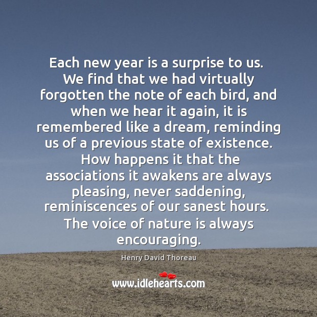 Each new year is a surprise to us.  We find that we Image