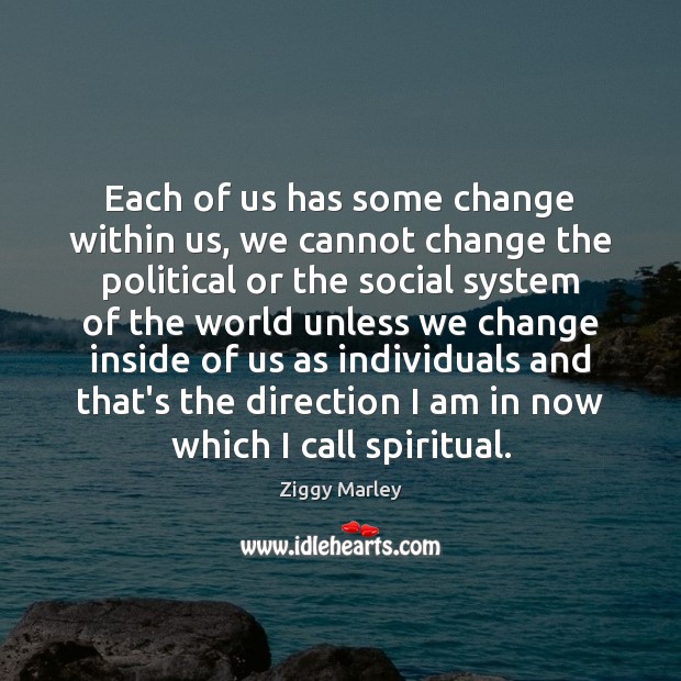 Each of us has some change within us, we cannot change the Image