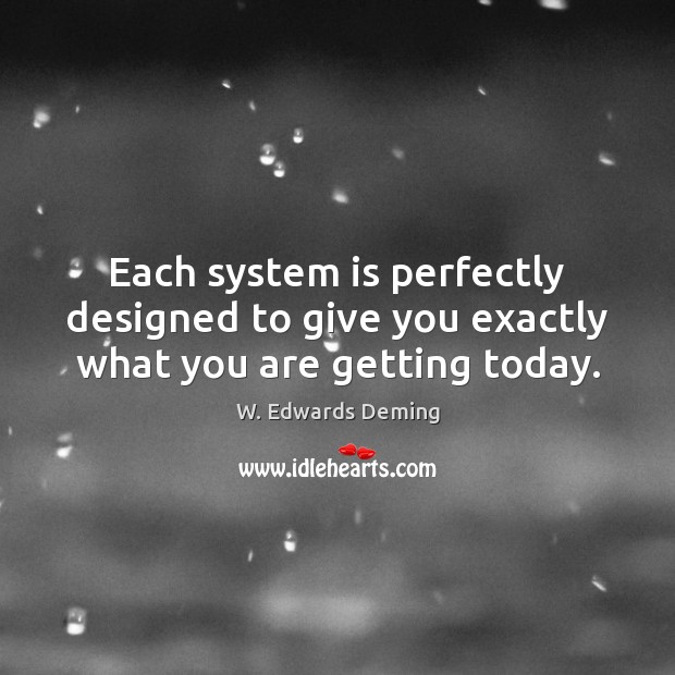 Each system is perfectly designed to give you exactly what you are getting today. Image