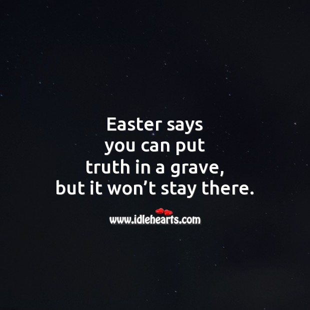 Easter says you can put truth in a grave Easter Messages Image