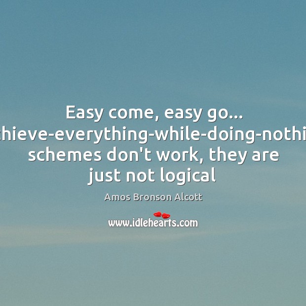 Easy come, easy go… “Achieve-everything-while-doing-nothing” schemes don’t work, they are just not Image