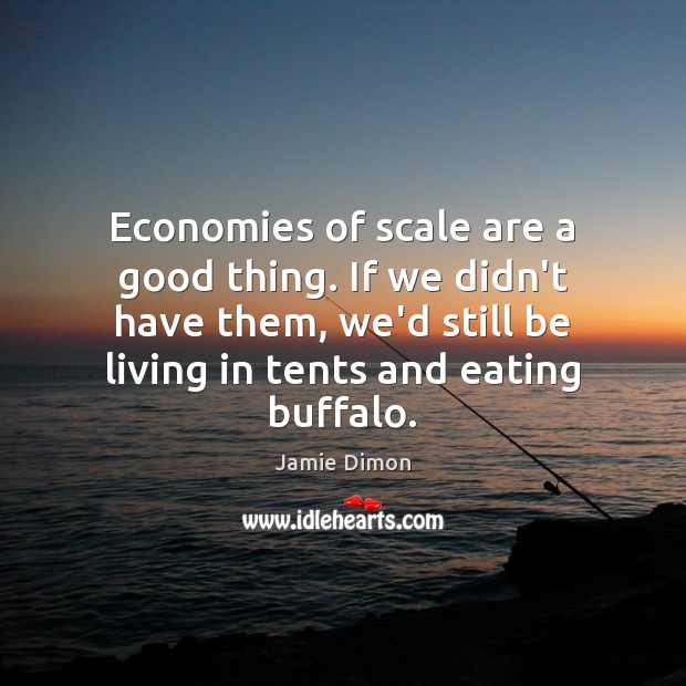 Economies of scale are a good thing. If we didn’t have them, Image
