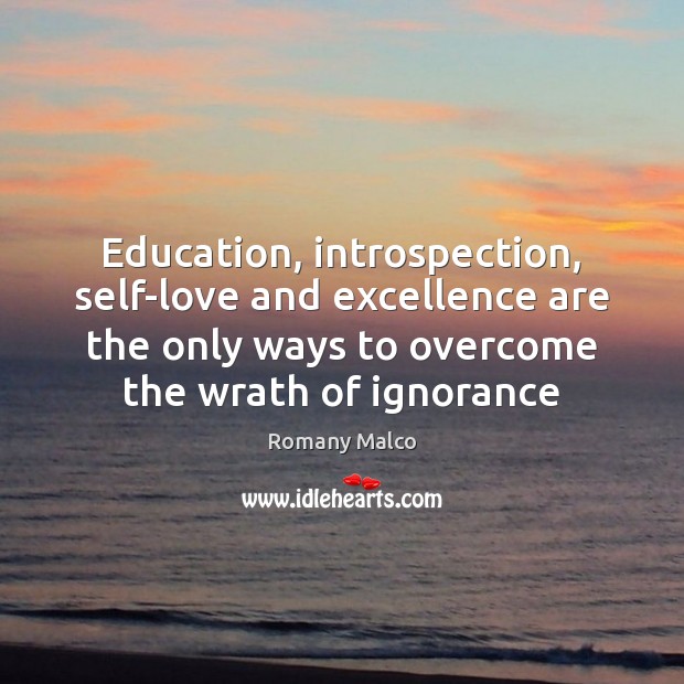 Education, introspection, self-love and excellence are the only ways to overcome the Romany Malco Picture Quote