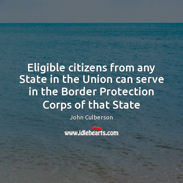 Eligible citizens from any State in the Union can serve in the Image