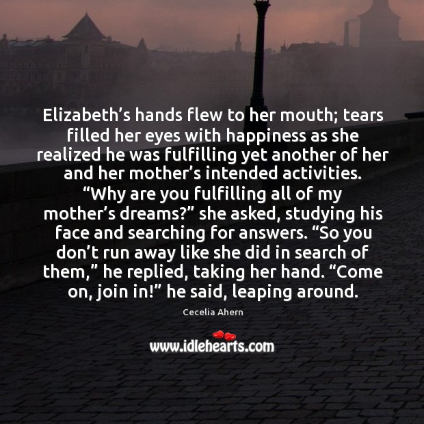 Elizabeth’s hands flew to her mouth; tears filled her eyes with Image