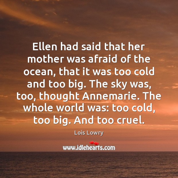 Ellen had said that her mother was afraid of the ocean, that Image