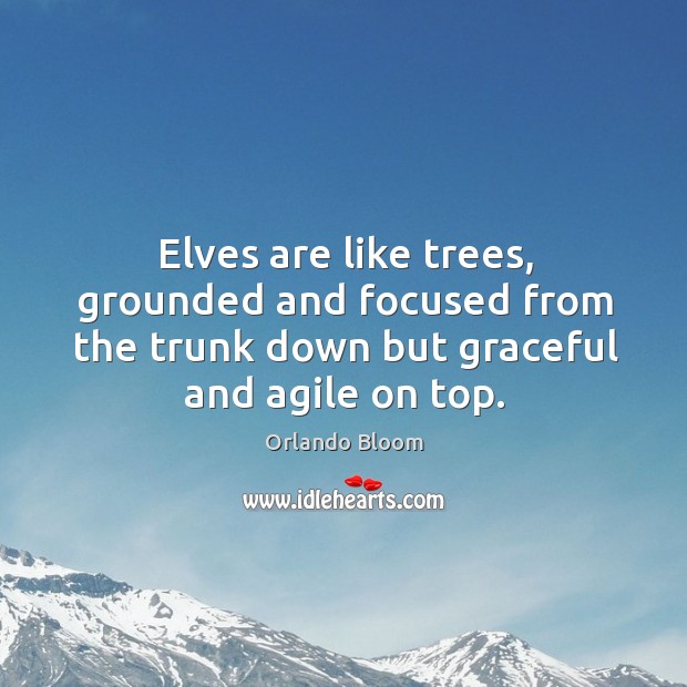 Elves are like trees, grounded and focused from the trunk down but graceful and agile on top. Image
