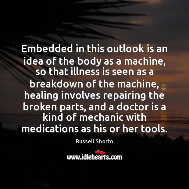 Embedded in this outlook is an idea of the body as a Image