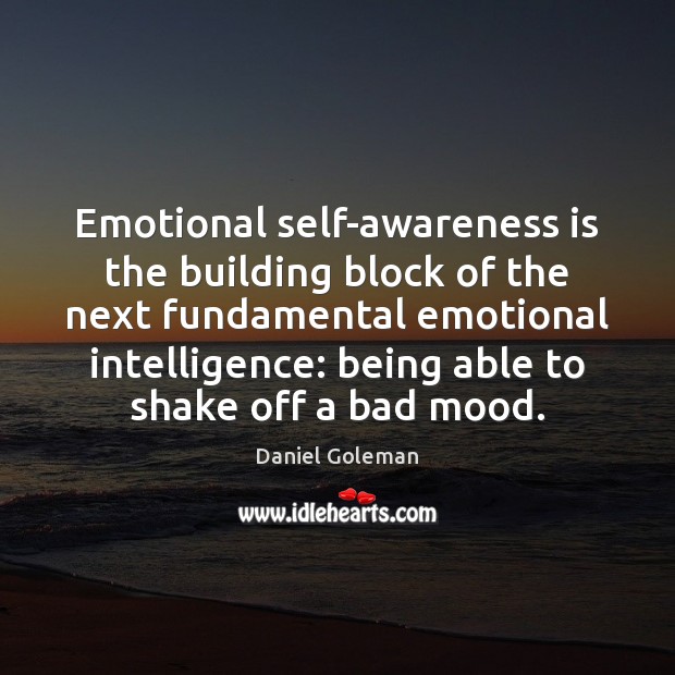 Emotional self-awareness is the building block of the next fundamental emotional intelligence: 