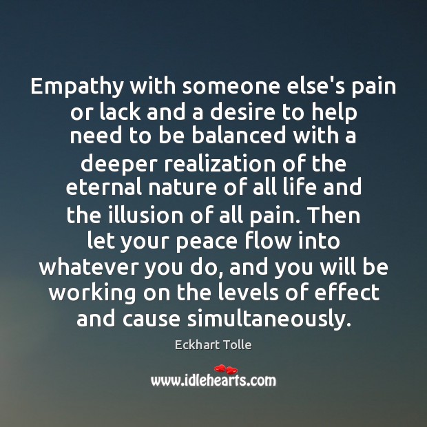 Empathy with someone else’s pain or lack and a desire to help Image