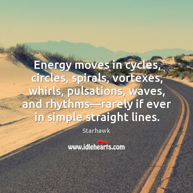 Energy moves in cycles, circles, spirals, vortexes, whirls, pulsations, waves, and rhythms— Image