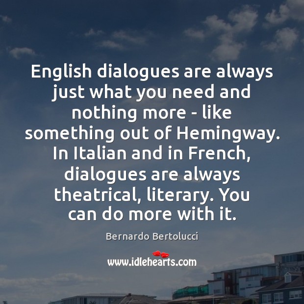 English dialogues are always just what you need and nothing more – Image