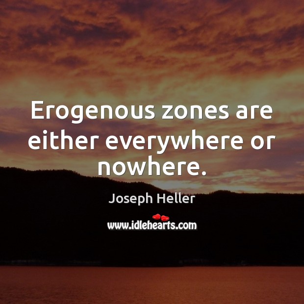 Erogenous zones are either everywhere or nowhere. Image