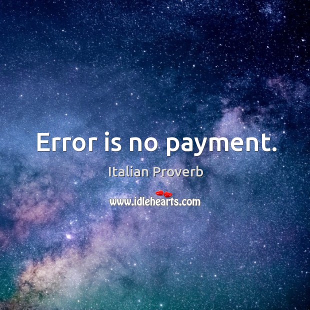 Error is no payment. Image