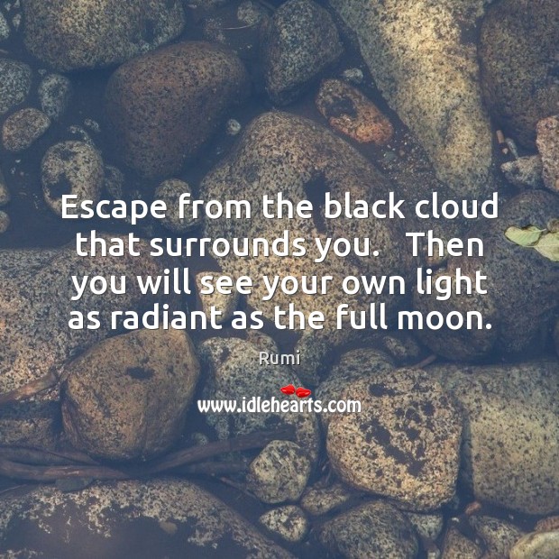 Escape from the black cloud that surrounds you.   Then you will see Image