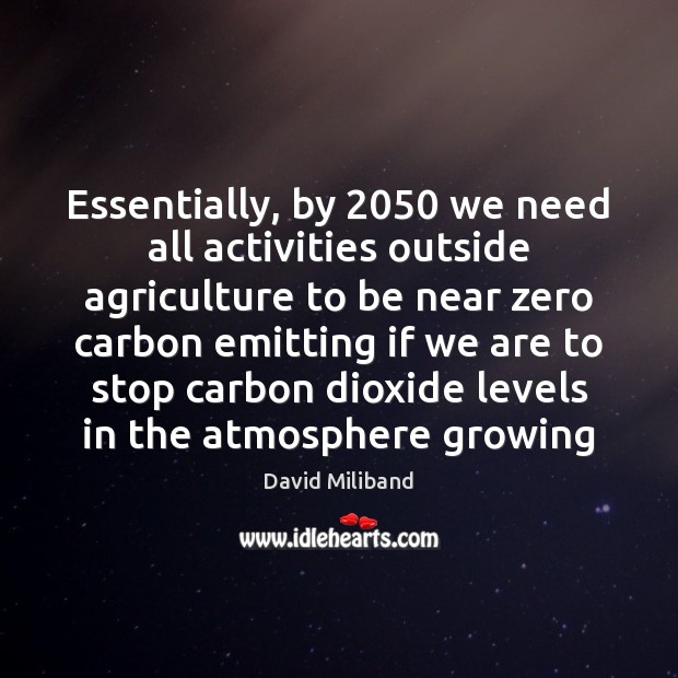Essentially, by 2050 we need all activities outside agriculture to be near zero Image