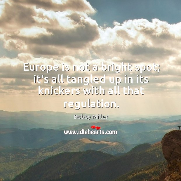 Europe is not a bright spot; it’s all tangled up in its knickers with all that regulation. Image