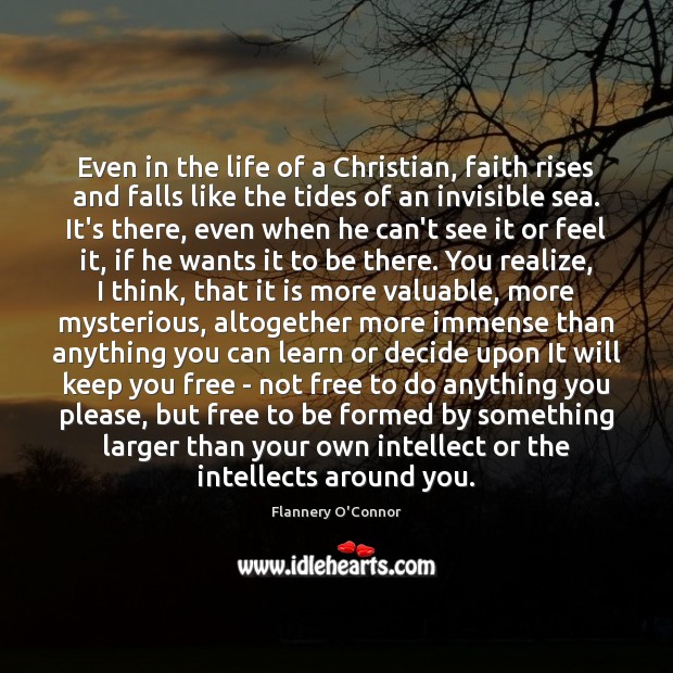 Even in the life of a Christian, faith rises and falls like Image