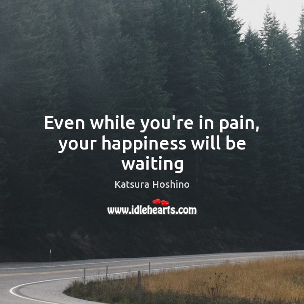 Even while you’re in pain, your happiness will be waiting Image