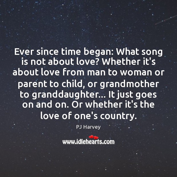 Ever since time began: What song is not about love? Whether it’s Image
