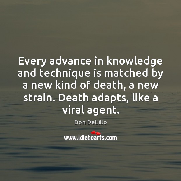 Every advance in knowledge and technique is matched by a new kind Image