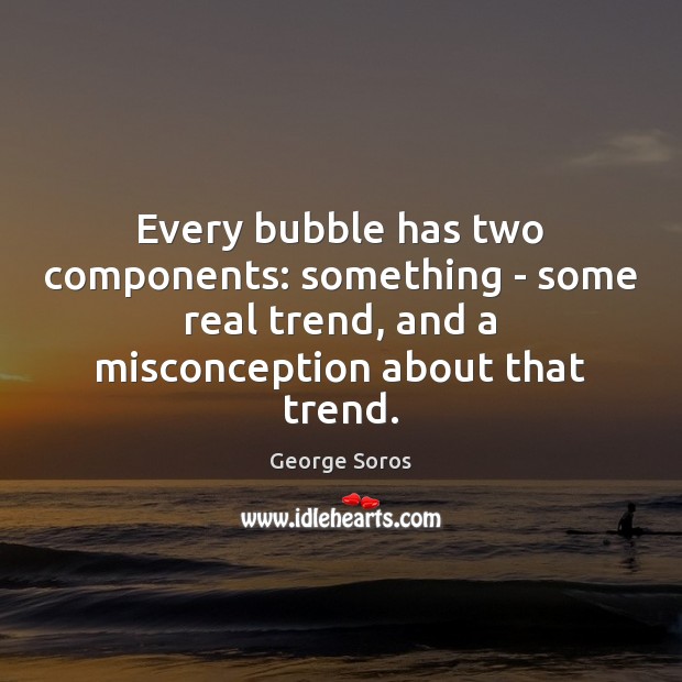 Every bubble has two components: something – some real trend, and a George Soros Picture Quote