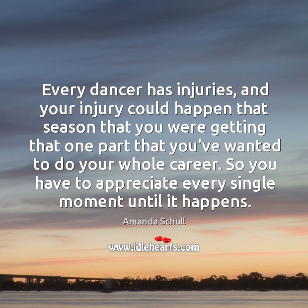 Every dancer has injuries, and your injury could happen that season that Image