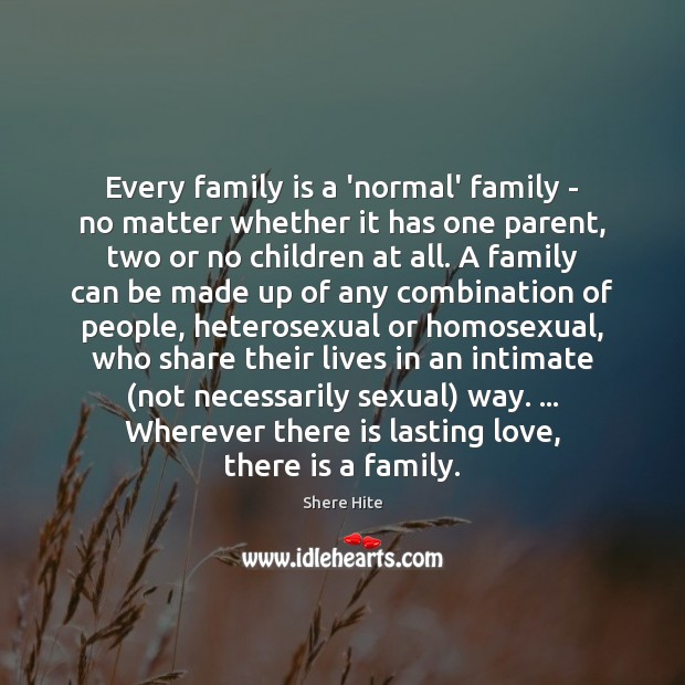 Every family is a ‘normal’ family – no matter whether it has Image