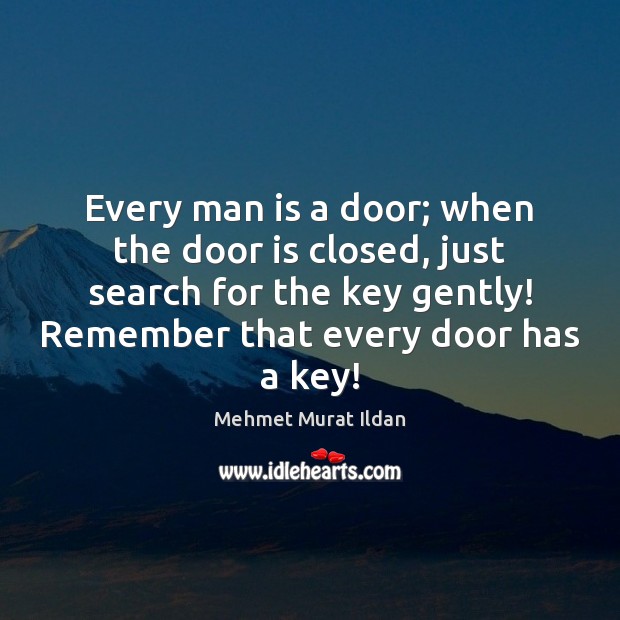 Every man is a door; when the door is closed, just search Image