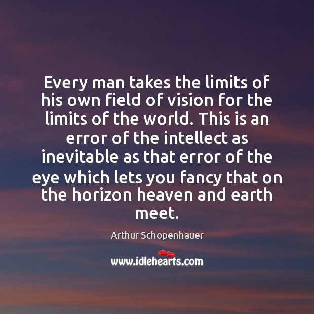 Every man takes the limits of his own field of vision for Image