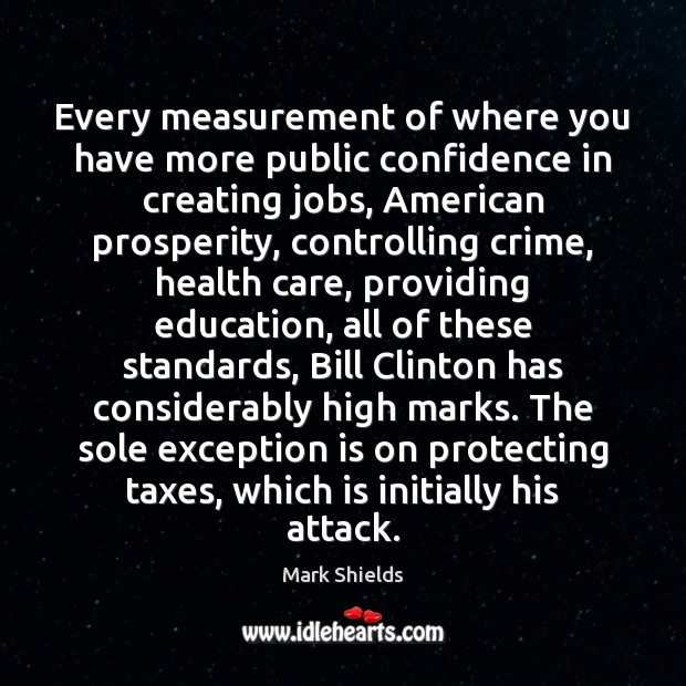 Every measurement of where you have more public confidence in creating jobs, Crime Quotes Image