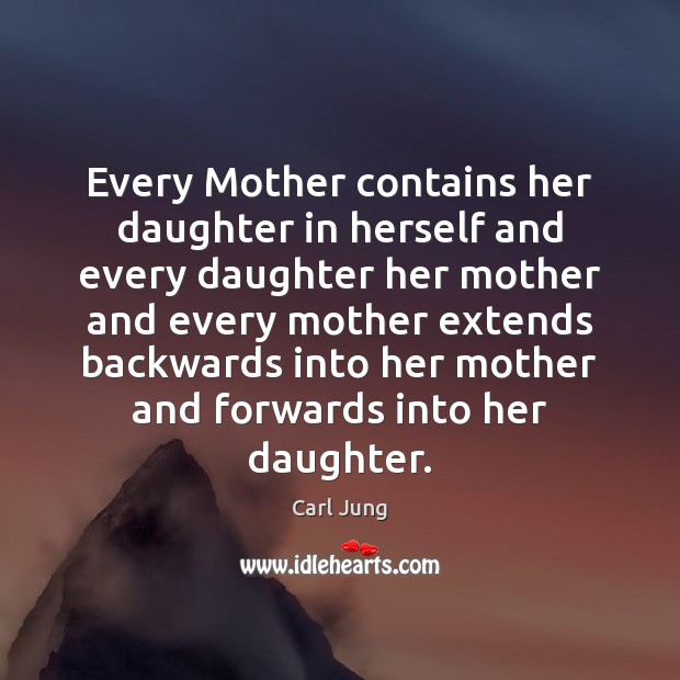 Every Mother contains her daughter in herself and every daughter her mother Image