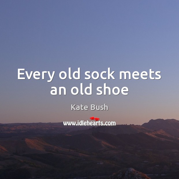 Every old sock meets an old shoe Kate Bush Picture Quote