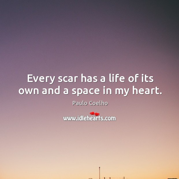 Every scar has a life of its own and a space in my heart. Image