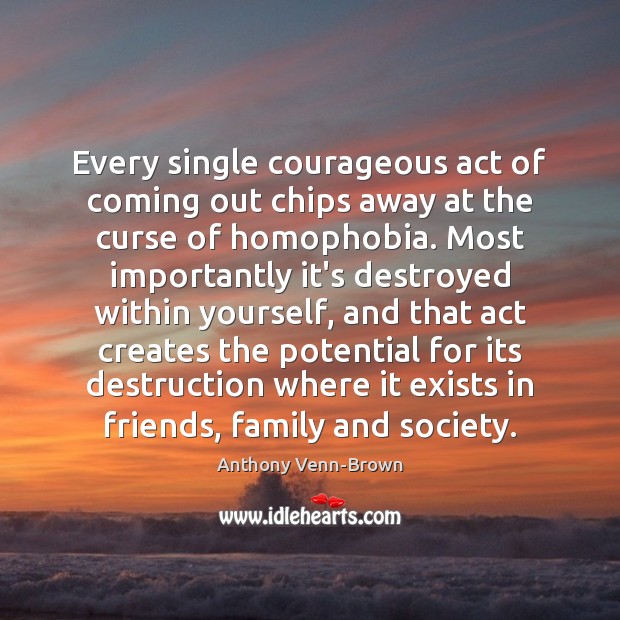 Every single courageous act of coming out chips away at the curse Image