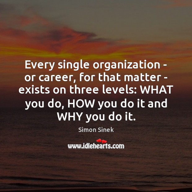 Every single organization – or career, for that matter – exists on Image