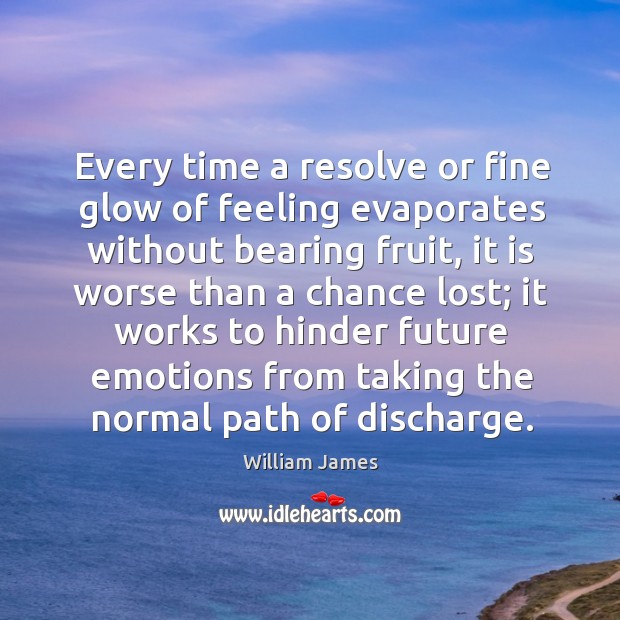Every time a resolve or fine glow of feeling evaporates without bearing Image