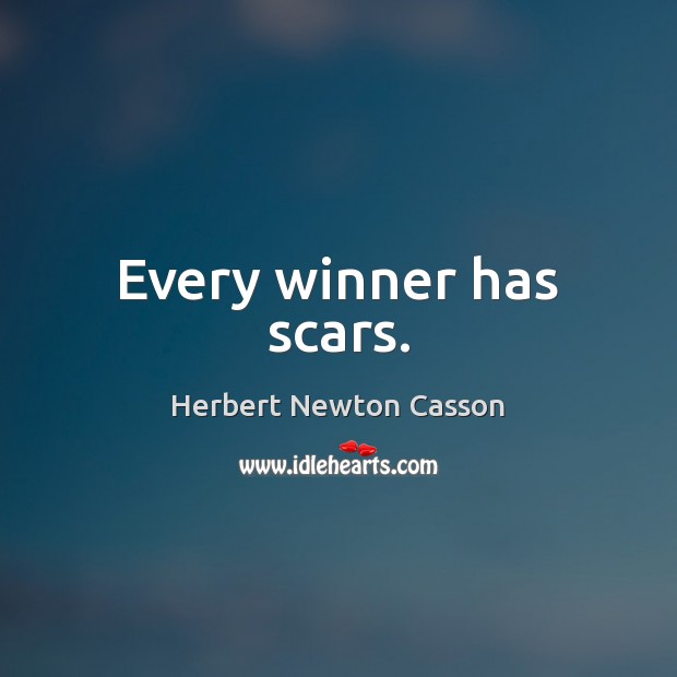 Every winner has scars. Image