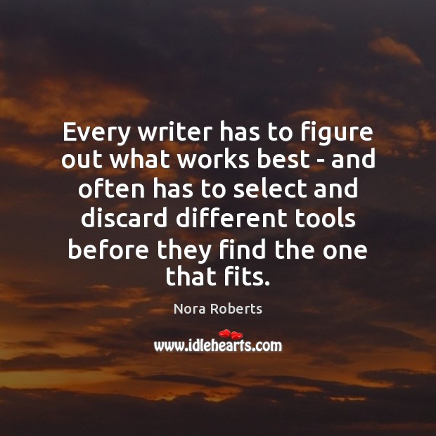 Every writer has to figure out what works best – and often Image