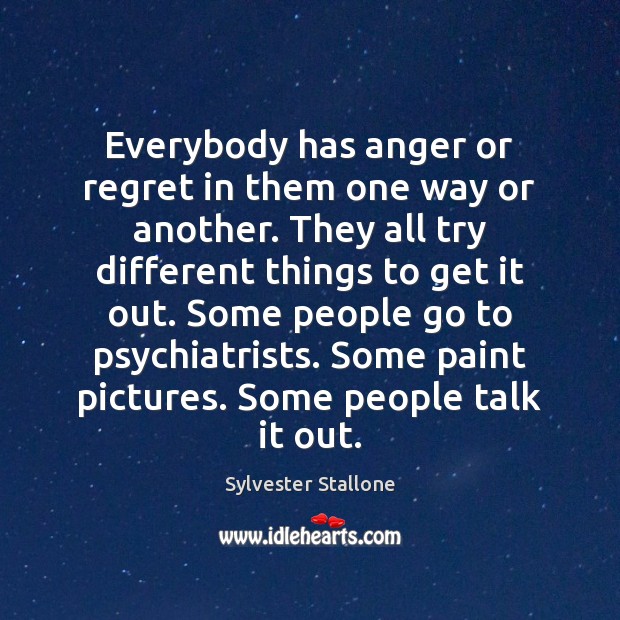 Everybody has anger or regret in them one way or another. They Image