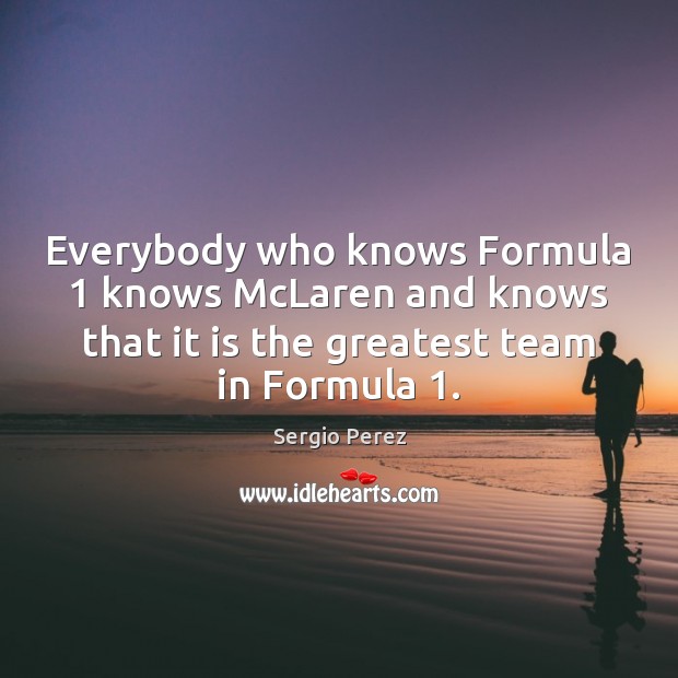 Everybody who knows Formula 1 knows McLaren and knows that it is the Image