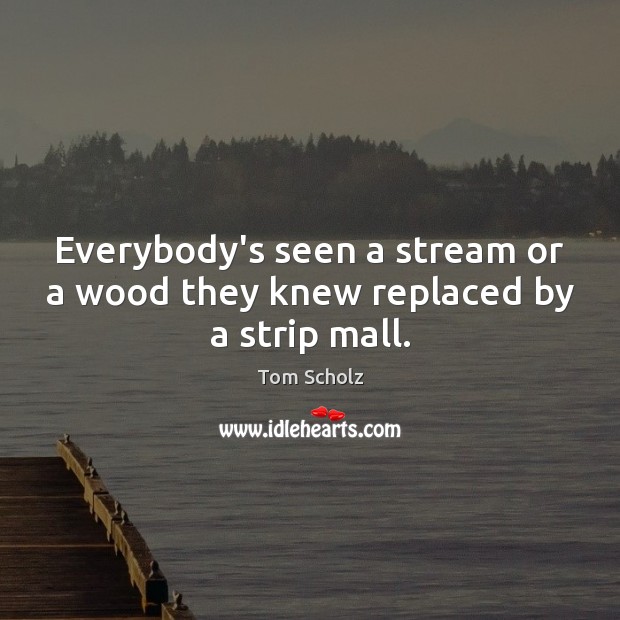 Everybody’s seen a stream or a wood they knew replaced by a strip mall. Image