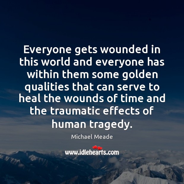 Everyone gets wounded in this world and everyone has within them some Serve Quotes Image