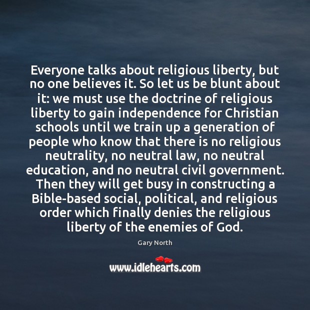 Everyone talks about religious liberty, but no one believes it. So let Image