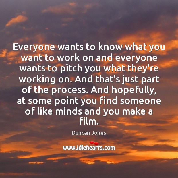 Everyone wants to know what you want to work on and everyone Image