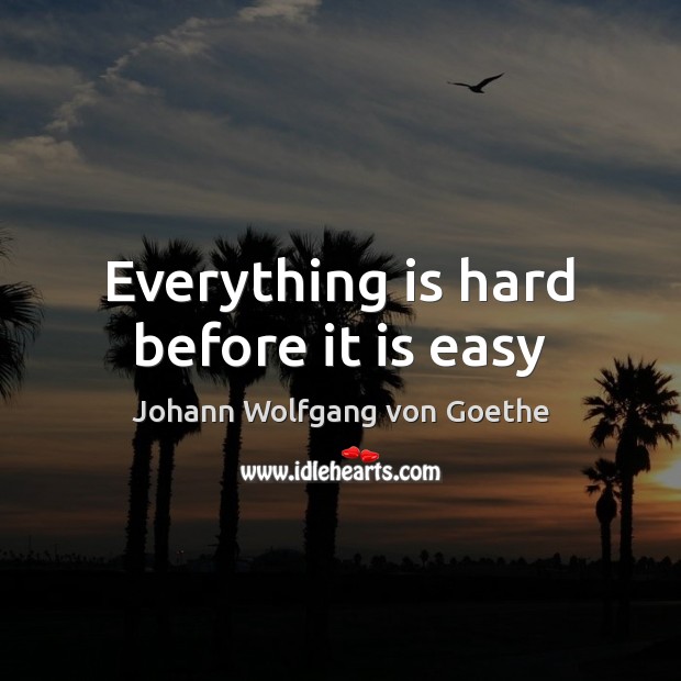 Everything is hard before it is easy Image