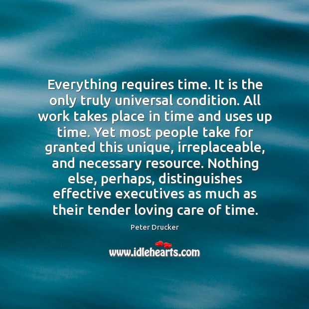 Everything requires time. It is the only truly universal condition. All work Image