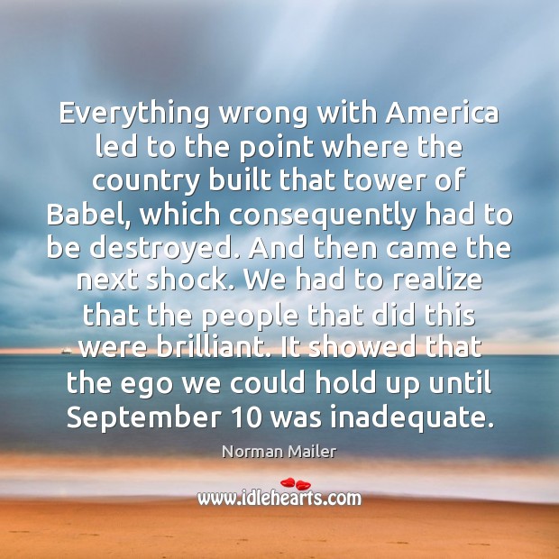 Everything wrong with America led to the point where the country built 