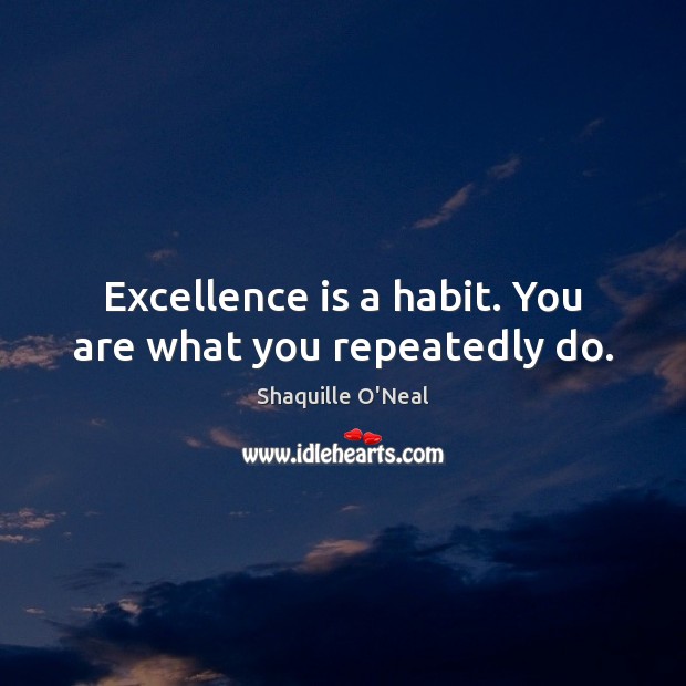 Excellence is a habit. You are what you repeatedly do. Image