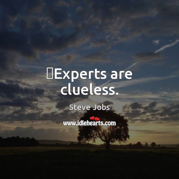 ‎Experts are clueless. Image